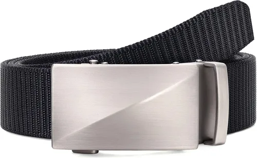 Miniatura 11 de SANSTHS Cinturón de trinquete de golf para hombre, cinturón casual para hombre de 1 1/3 pulgadas con patrón de bandera y hebilla deslizante
