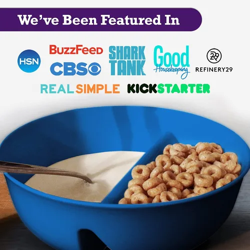 Miniatura 7 de Just Solutions Crunch - Cuenco para cereales antiempañamiento, mantiene los cereales crujientes, sin BPA, apto para microondas, helado, cobertura