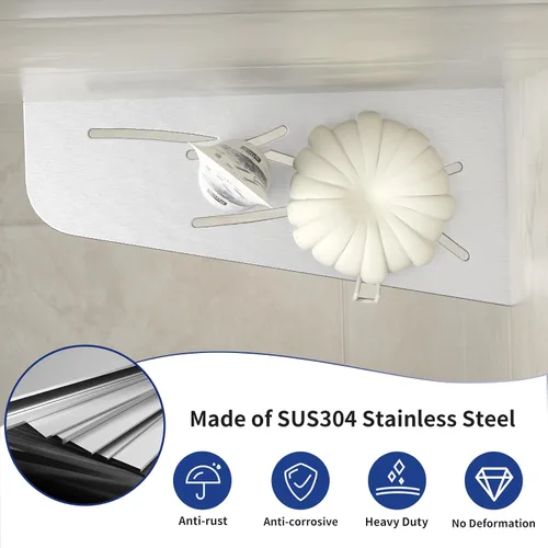 Miniatura 5 de Estante esquinero de ducha de 12 pulgadas, acero inoxidable cepillado 304, estante de esquina cuadrilátero empotrado para baño