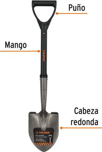 Miniatura 2 de TRUPER TR-BY-F Punto Redondo Trunk Buddies, mango de fibra de vidrio