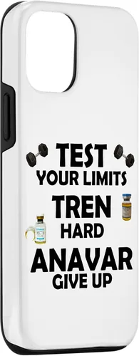 Miniatura 3 de iPhone 15 Funny Test Limits Tren Hard Never Give Up Gym Bodybuilding Case