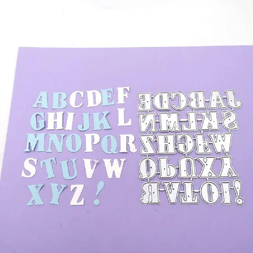 Miniatura 5 de Metal Capital - 26 troqueles de corte del alfabeto, minúsculas, 26 letras del alfabeto, troqueles para hacer tarjetas, herramientas de grabado