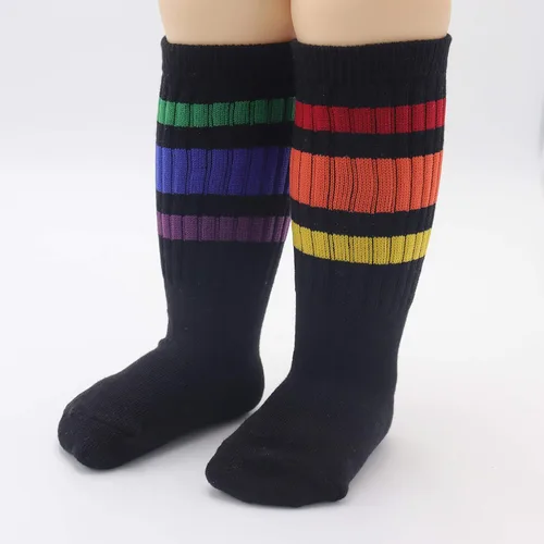 Miniatura 7 de Xiyadun Calcetines deportivos unisex de algodón para niños pequeños y niños pequeños (0-7 años), Arcoiris (Rainbow)