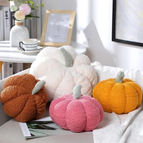 Kajaia 4 almohadas de otoño decorativas de calabaza de Acción de Gracias, almohada de otoño de 11 pulgadas y 7 pulgadas, cojín 3D de Acción de