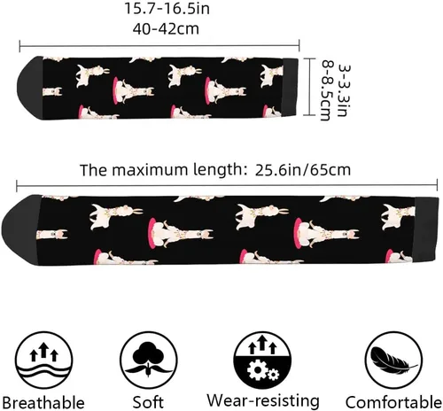 Miniatura 2 de AOYEGO Coloridos cardiogramas divertidos calcetines de salud Curva Novedad Casual Crew Calcetines de contraste Color Diseño para Mujeres Hombres