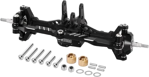 Miniatura 9 de INJORA Juego de ejes delantero y trasero - Ejes completos de aluminio extendidos +4mm para actualización TRX4M 1/18 RC Crawler Car