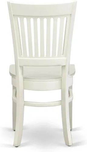 Miniatura 10 de East West Furniture AMVA3-LWH-W - Juego de mesa de cocina de 3 piezas para espacios pequeños contiene una mesa de comedor redonda con pedestal y 2