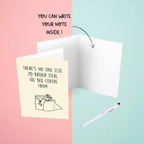 Miniatura 2 de Cheerin Divertida tarjeta de aniversario con sobres, tarjetas de amor humorísticas para él y ella, tarjeta romántica para marido, esposa, prometido