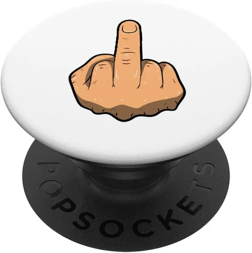 Stick The Middle Finger | Flipping The Bird RMMF PopSockets Grip and Stand for Phones and Tablets, Negro