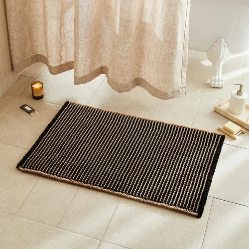 Miniatura 117 de TYUU Tapete de baño estilo gofre, tapete de baño bohemio, antideslizante, lavable, súper absorbente, de secado rápido, bonito tapete de baño