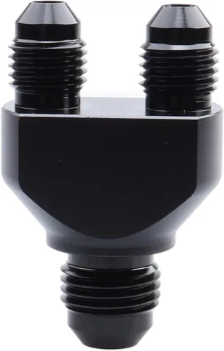 Miniatura 10 de AC PERFORMANCE -6 AN In to -6 AN Out Y Block Splitter Montaje de combustible Aluminio Negro