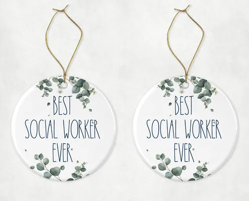 Miniatura 3 de Adorno de trabajador social, adorno de Navidad para el mejor trabajador social, regalo para trabajador social, regalo de cumpleaños, aniversario