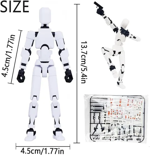 Miniatura 3 de DANONI Titan13 - Figura de acción, Lucky Robot 13 figuras de acción, figura de acción móvil con múltiples articulaciones impresas en 3D, robot 5