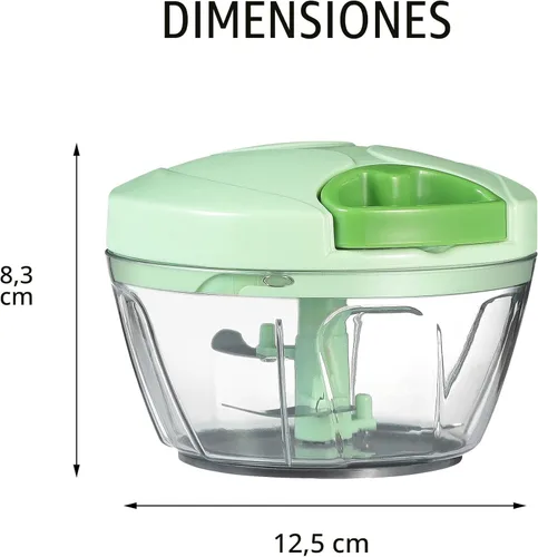 Miniatura 7 de Ourokhome Procesador manual de alimentos picador de verduras, picador portátil de ajo con cuerda manual cortador de cebolla para verduras, jengibre