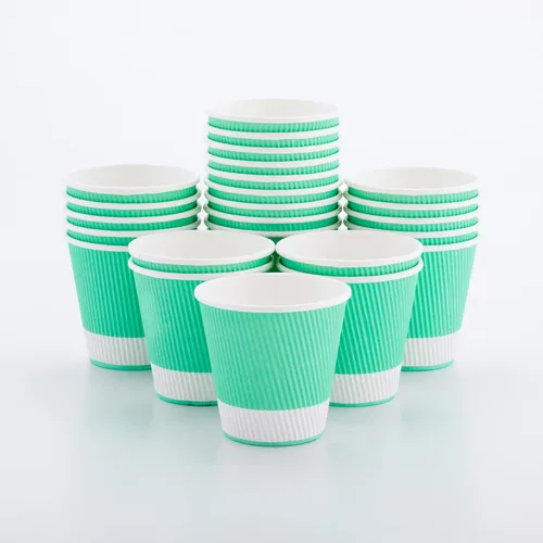 Miniatura 14 de Vasos de café de papel aislado de pared corrugada, 12 onzas, 12 onza, Negro