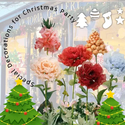 Miniatura 3 de Decoración de Flores Gigantes con Luz, 6.56 Pies Organza Floral Eléctrica Grande de Apertura Automática con Luz Parpadeante para Boda Cumpleaños