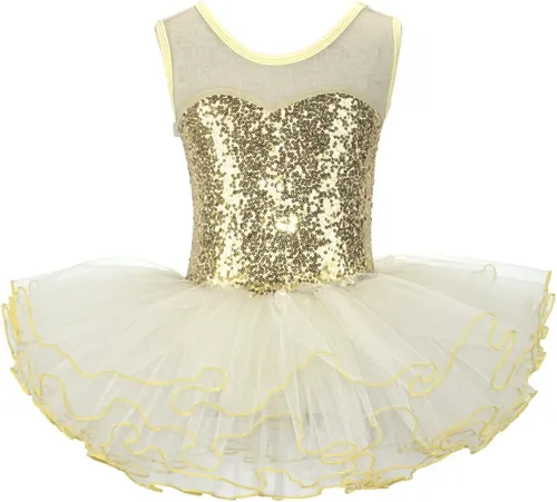 Disimlarl Girls Ballerina Prom Party Costume Kids Flower Dress Dancewear Gymnastic Leotard Ballet Dress