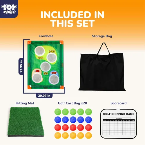 Miniatura 3 de TOY Life Juego de Cornhole de Golf Juego de Golf Corn Hole Set Juego de Golf Chipping para Adultos y Niños Juego de Golf de Patio Trasero Juego