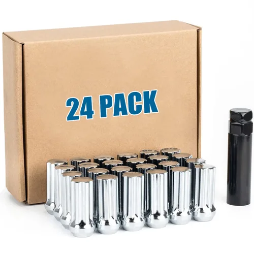 Miniatura 15 de JiiinMiiin 20 tuercas negras de 1/2 x 20 con sintonizador de 6 ranuras, tuerca de bloqueo de 1/2 pulgada a 20 con 1 llave de enchufe de 60 grados