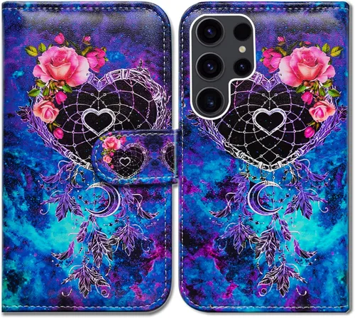 Miniatura 26 de Bcov Funda para Galaxy S23 Ultra, funda de piel con tapa para Samsung Galaxy S23 Ultra con ranura para tarjeta y soporte para Samsung Galaxy S23
