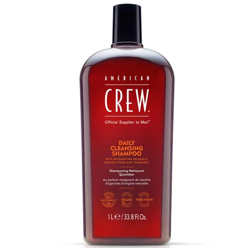 American Crew Champú para hombres, limpiador diario, derivado de forma natural, fórmula vegana, regalo de cuidado del cabello para él, fragancia de