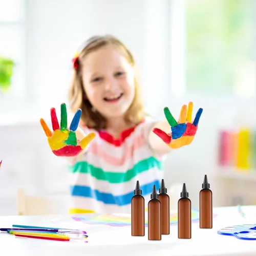 Miniatura 7 de Irenare Boston, 50 botellas de plástico para exprimir 4 onzas, botellas aplicadoras de aceite para el cabello, botellas vacías para condimentos