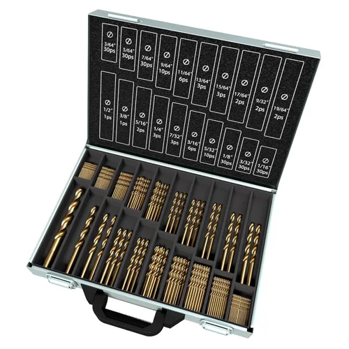 Miniatura 34 de Juego de brocas de cobalto, 13 piezas M35 Juego de brocas de acero de alta velocidad de longitud Jobber para metal endurecido, acero inoxidable