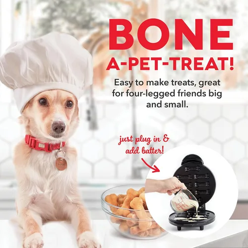 Miniatura 5 de Dash Express Dog Treat Maker - Golosinas DIY en Forma de Hueso - Regalos Personalizados para Perros - Fácil de Limpiar - 8 Huesos, Blanco