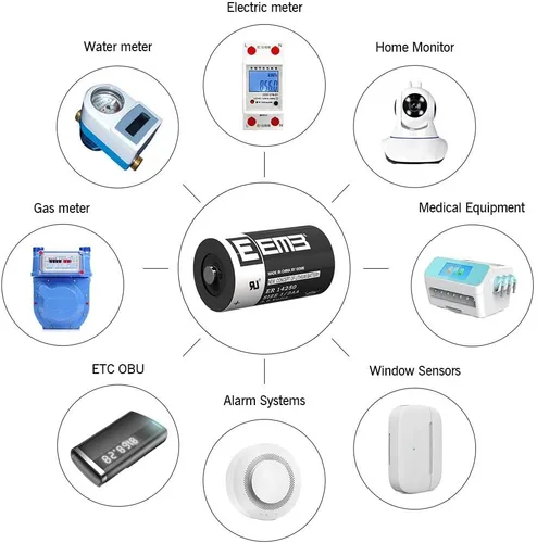Miniatura 5 de EEMB Batería ER14250 1/2AA 3.6V Li-SOCL₂ Batería de litio no recargable XL-050F SB-AA02 LS14250 para medidor de collar de perro Sensor Sensor