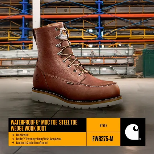 Miniatura 4 de Carhartt Botas de trabajo Wp de 8 pulgadas con punta de acero para hombre