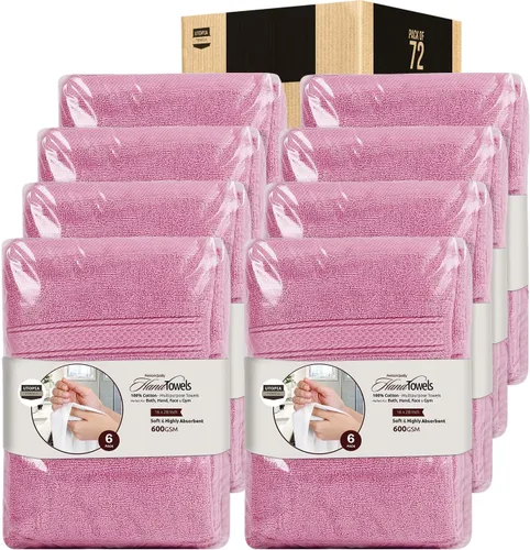 Miniatura 20 de Utopia Towels- Paquete de 6 toallas de mano prémium, 100% algodón hilado en anillo, ultrasuaves y altamente absorbentes, 18 oz/m2 (600 g/m2), 16 x