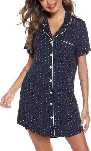 Miniatura 4 de Leikar Camisón de maternidad para mujer, pijama de lactancia de manga larga