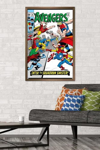 Miniatura 2 de Trends International Marvel Comics - Póster de pared de Avengers #70 Versión con marco de bronce