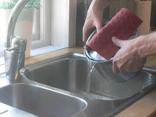 Miniatura 4 de Soportes de silicona para mango caliente, agarraderas (paquete de 5 unidades, rojo mezclado) para sartenes de hierro fundido, sartenes, sartenes