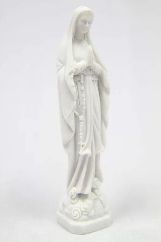 Miniatura 2 de Vittoria Collection Escultura italiana de estatua de Nuestra Señora de Lourdes Virgen María Bendita Madre de Lourdes hecha en Italia