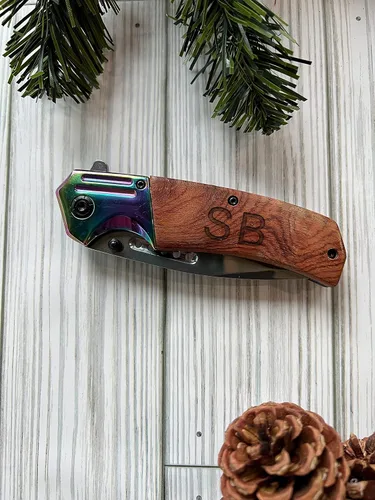 Miniatura 4 de Navaja de bolsillo de regalo para hombres y él, personalizada grabada, idea de amor para papá, novio, padrinos de boda, esposo, hijo, día del padre
