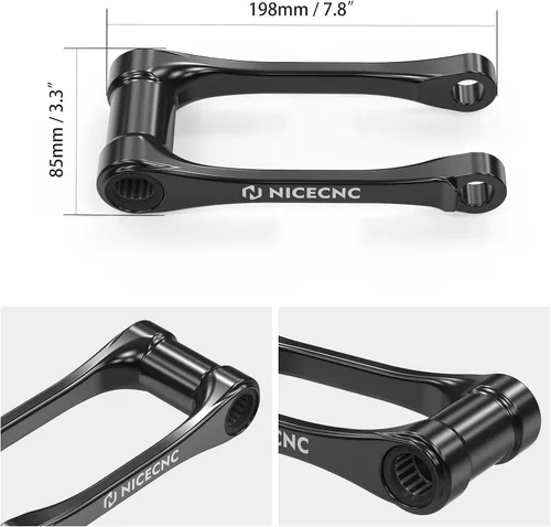 Miniatura 7 de NICECNC Enlace de Reducción Negro de 1.5″ Compatible con GasGas EX/EX F 250/300 2024 MC/MC F 125/250/350/450 2024 EC/EC F 250/300/350 2024 Brazo