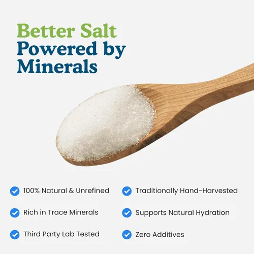 Miniatura 5 de Sante Naturelle Sal Marina Celta de Molienda Fina - 1.1lb (18oz) Sal Marina Francesa Sin Refinar Orgánica, Rica en 82+ Minerales, 100% Natural