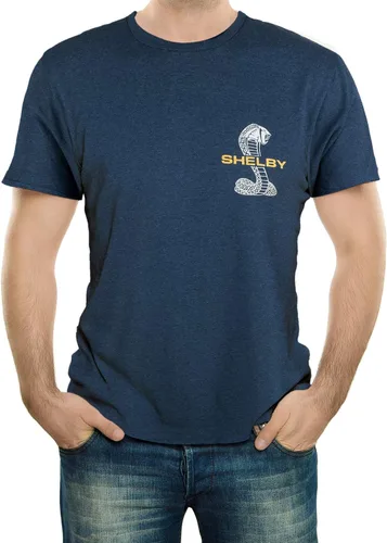 Miniatura 2 de Shelby Cobra Snake Live Fast Drive Faster Camiseta Indigo