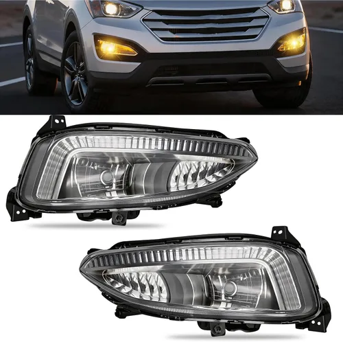 Miniatura 11 de Boxlight - Luces antiniebla compatibles con Hyundai Santa Fe 2007 2008 2009, un par de luces antiniebla con lente transparente para parachoques