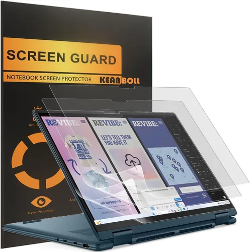 Miniatura 10 de Paquete de 2 protectores de pantalla con bloqueo de luz azul para Lenovo Yoga 7/7i 2 en 1 de 16 pulgadas 2024 Gen 9 (16IML9/83DL, 16AHP9/83DM), Anti