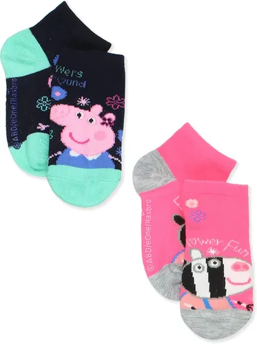 Miniatura 4 de Peppa Pig Paquete de 6 calcetines estilo cuarto con pinzas para niños pequeños