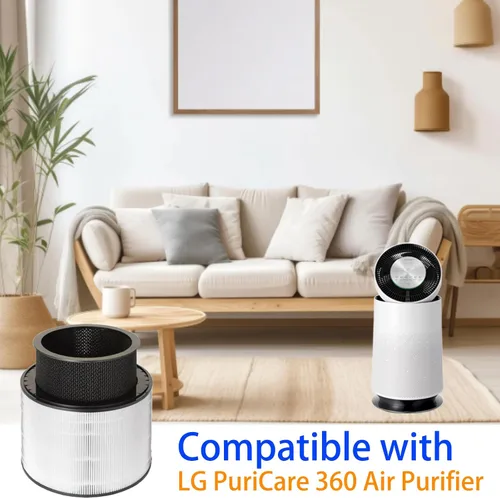 Miniatura 2 de PuriCare 360 Filtro de repuesto para purificador de aire LG PuriCare 360, H13 True HEPA con prefiltro y filtro de carbón activado de alta