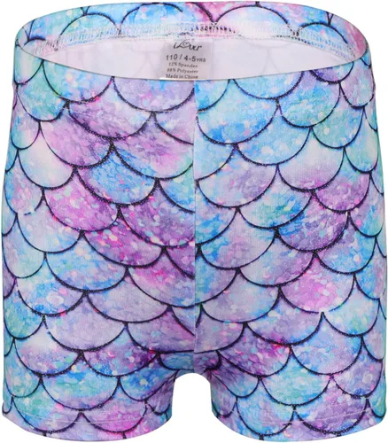 Miniatura 5 de iLover Pantalones cortos de gimnasia atlética para niñas de color sólido