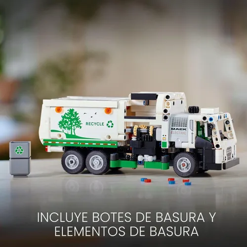 Miniatura 5 de LEGO Technic Mack LR Camión de Basura Eléctrico de Juguete, Camión Construible para Niños para Juego de Simulación, Gran Regalo para Niños, Niñas