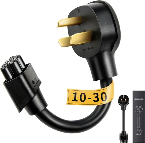 Adaptador NEMA 10-30 para conector móvil Tesla Gen 2, adaptador de cargador EV de salida de secadora de 240 V 24 A, carga de nivel 2 de alta