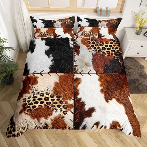 Miniatura 30 de Juego de funda de edredón de oso para niños, juego de ropa de cama de animales salvajes para niños, naturaleza, vida silvestre, oso, pájaro, juego