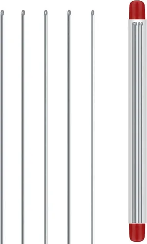 Aguja de enganche de lombriz de tierra hueca portátil de acero inoxidable gusano de pesca penetrante cebo superior perforador de aguja de carpa, 5