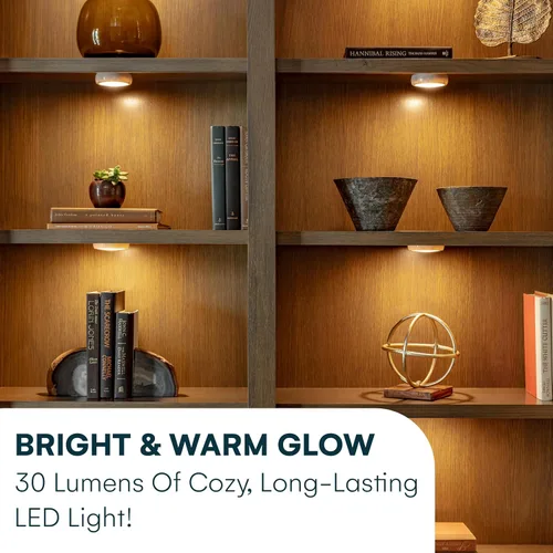 Miniatura 6 de Brilliant Evolution Luces adhesivas con control remoto - Juego de 6 luces LED controladas por control remoto debajo de los gabinetes - Luces