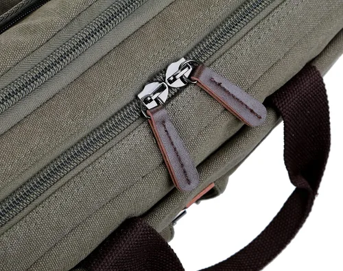 Miniatura 7 de Elegante 17 pulgadas de lona portátil bolsa de mensajero maletín vintage Crossbody bolsa de hombro militar para hombres BC-07 Stylish
